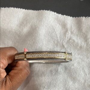 Silver and Gold Bangle Bracelet